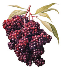 Bountiful Berries: Nature's Colorful Delights on a Transparent Background