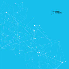 Vector atom geometric structure. Digital graphic network molecule. Abstract polygonal with connecting dots and lines. Global connect element. Data concept