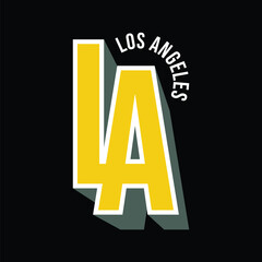 los angeles vector text for logo or t shirt design
