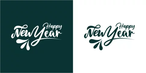 Fotobehang happy new year logo design © AndiAzis