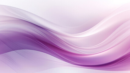 Abstract delicate purple waves design with smooth curves and soft shadows on clean modern background. Fluid gradient motion of dynamic lines on minimal backdrop