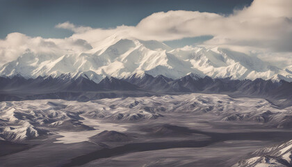 Obraz premium snow covered mountains in winter
