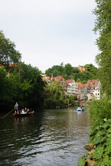 River embankment in Tubingen, Germany