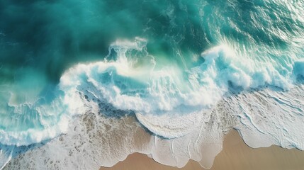 Aerial view of the mesmerizing tide of water.