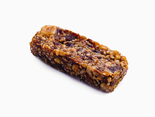 granola bar isolated on white background
