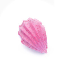 meringue pink on a white background