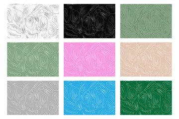  Minimalistic Hand drawn pattern set. Freehand line stroke textured. Pencil painted, vector illustration