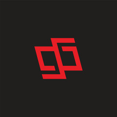 letter gb red ambigram logo vector - obrazy, fototapety, plakaty