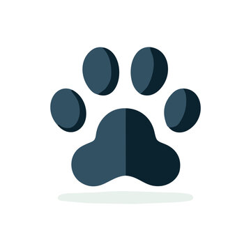 vector illustration silhouette of dog paw print