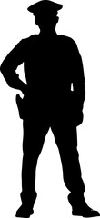 Police man silhouette