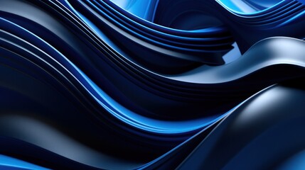 Abstract blue wavy background. 3d rendering, 3d illustration.