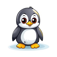 penguin cartoon isolated on white