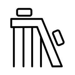 Fun Park Slide Outline Icon