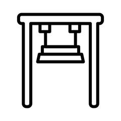 Fun Park Slide Outline Icon