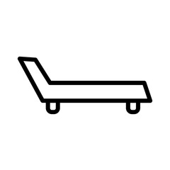 Beach Chair Holiday Outline Icon