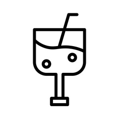Cocktail Drink Glass Outline Icon
