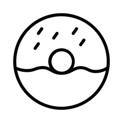 Fototapeta premium Donut Food Bakery Outline Icon