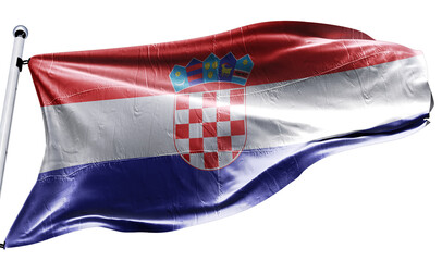 Croatia flag png on transparent background. - obrazy, fototapety, plakaty