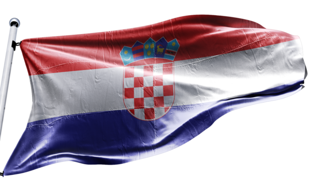 Croatia flag png on transparent background.