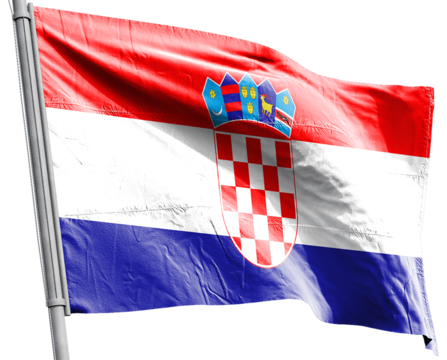 Croatia flag png on transparent background.