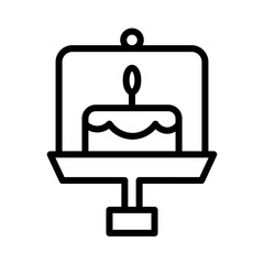 Party Dessert Cake Outline Icon