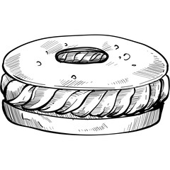 biscuit handdrawn illustration