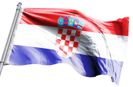 Croatia flag png on transparent background.