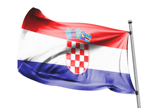 Croatia flag png on transparent background.