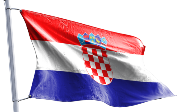 Croatia flag png on transparent background.