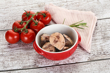 Pieces of canned tuna fish