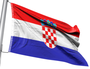 Croatia flag png on transparent background.