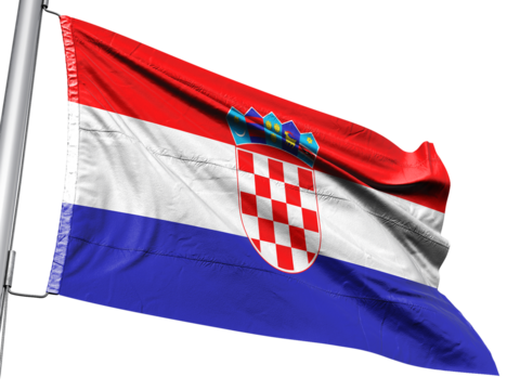 Croatia flag png on transparent background.
