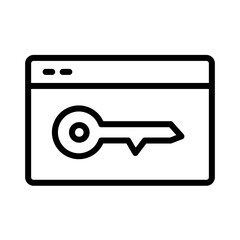 Browser Key Room Outline Icon
