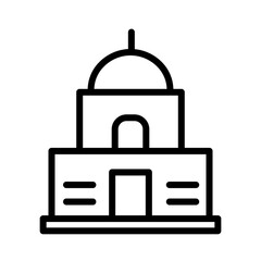 Building Diplomatic Embassy Outline Icon