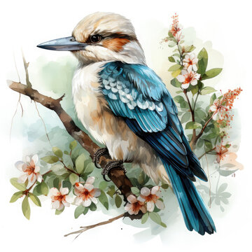 recommend clip art: Waterco Kookaburra Clipart illustration Generative Ai