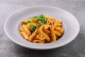Penne pasta with tomato sauce