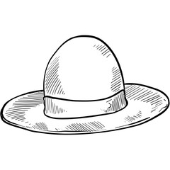 man hat handdrawn illustration