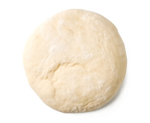 Fototapeta na wymiar fresh raw dough ball isolated on transparent background, top view, png 