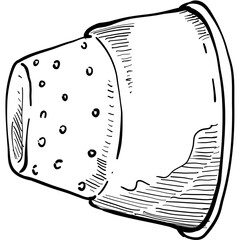 thimble handdrawn illustration