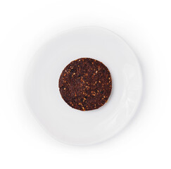 Oatmeal Cookies on White Plate top view