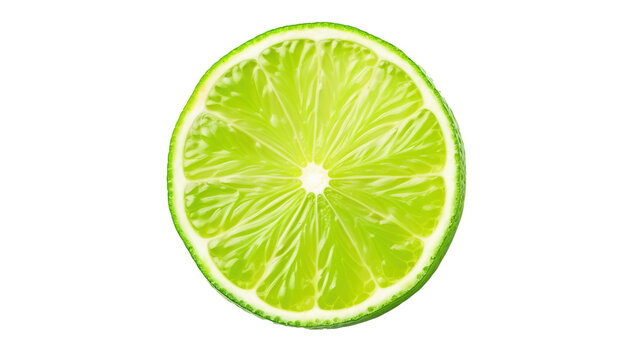 Citrus lime isolated on transparent background, PNG image with background removed, Created with Generative Ai technology.