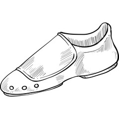 cycling shoes handdrawn illustration