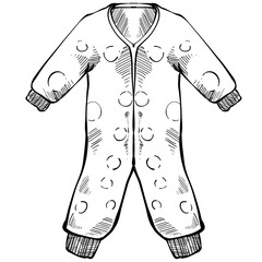 baby sleepwear handdrawn illustration