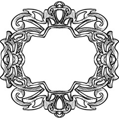 vintage frame handdrawn illustration