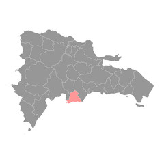 Peravia province map, administrative division of Dominican Republic. Vector illustration.