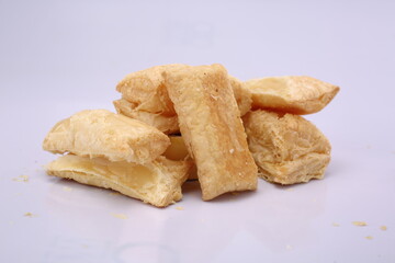 Kharee Puff pastry is an evergreen accompaniment with chai, Indian snack. High Resolution