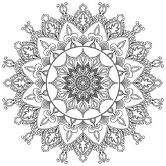Flower Mandala. Vintage decorative elements. Oriental pattern, vector illustration. Islam, Arabic,...