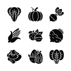 Check this beautiful and amazing fruit and vegetable icons set