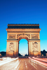 Arc de Triumph at night, Paris