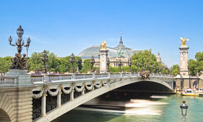 Fototapeta na wymiar Pont Alexandre III and River Seine